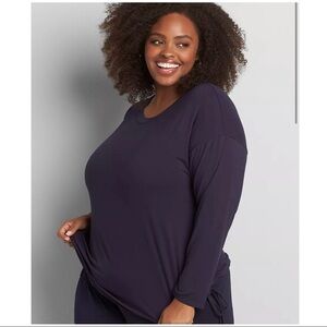 Lane Bryant long sleeve T-Shirt blue
